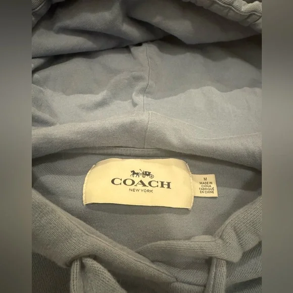 Coach Hoodie Cropped Washed Blue - Picture 7 of 7